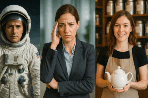 Astronaut, Pflegemanagerin und Studentin